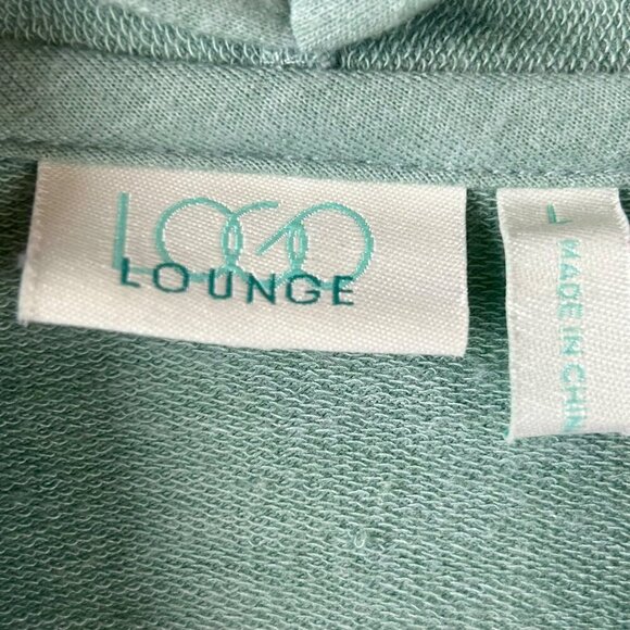 Logo‎ Lori Goldstein Lounge Open Cardigan Women Large Green Long Sleeve Pocket - Picture 7 of 8